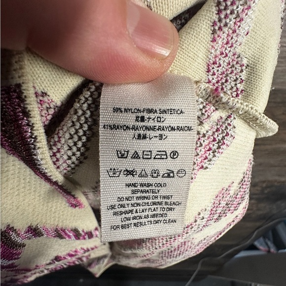 Free People Pink and White Cream Bodycon Mini Dress - Picture 7 of 7